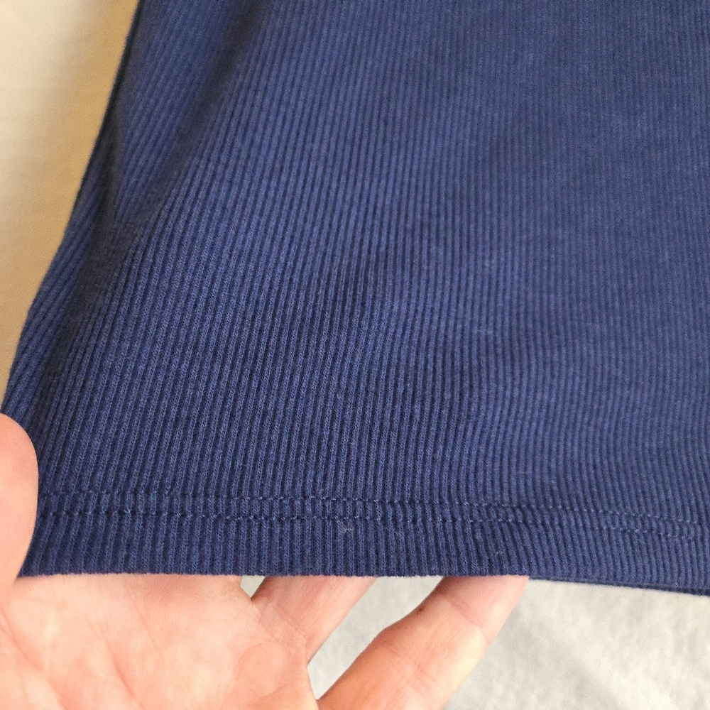 Lulus Connelly Navy Blue Ribbed Long Sleeve Bodycon Midi Dress - Picture 7 of 13